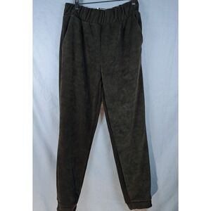 Fleece Factory Art And Motion‎ Mens Dark Green Elastic Waist Jogger Pants Medium